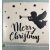 Merry Christmas autós matrica (fekete, 30cm)