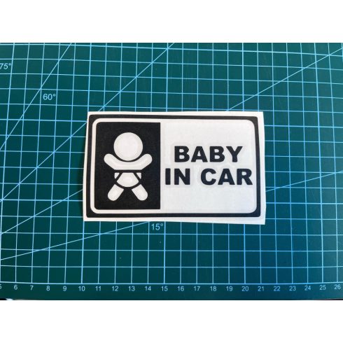 Baby on Board autósmatrica (fekete, 10 cm)