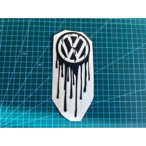 Vérző Volkswagen logo  autósmatrica (fekete, 7cm/db)