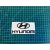 Hyundai felirat logoval autósmatrica (fekete, 10cm)