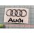Audi autó matrica ( fekete, 10cm)