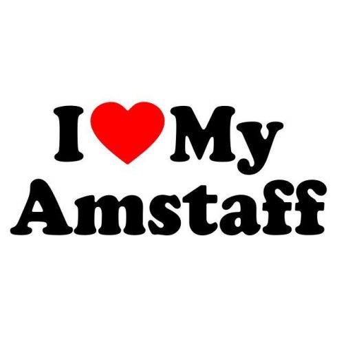 I Love My Amstaff matrica