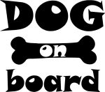 Dog on board matrica