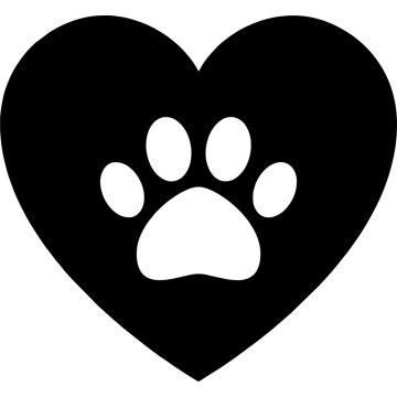 Kutyatappancs a szívben matrica