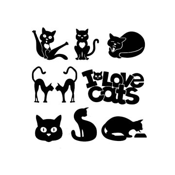 Vicces macskák szett matrica