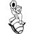Fallout Vault Boy "1" matrica