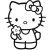 Hello Kitty  virággal matrica