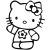 Hello Kitty virágos póló matrica