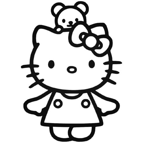 Hello Kitty  és a kismaci matrica