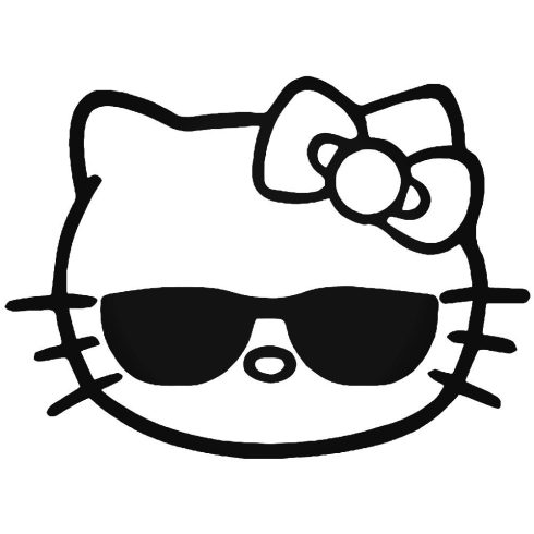 Hello Kitty napszemüvegben matrica 