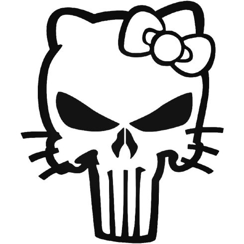 Hello Kitty Punisher matrica 