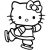 Hello Kitty korcsolyás matrica 