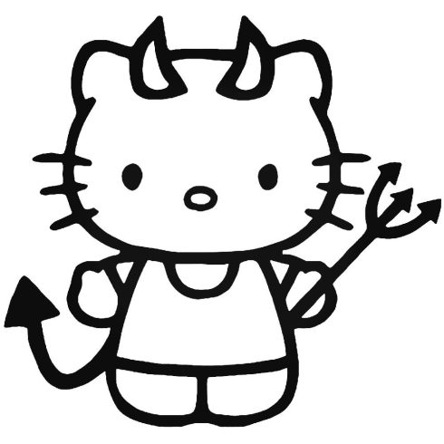 Hello Kitty  ördög matrica