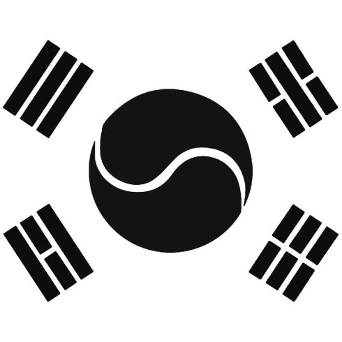 Koreai zászló Autómatrica