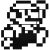 Mario 8-bit "1" matrica