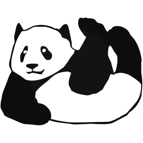 Fetrengő panda  matrica