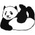 Fetrengő panda  matrica