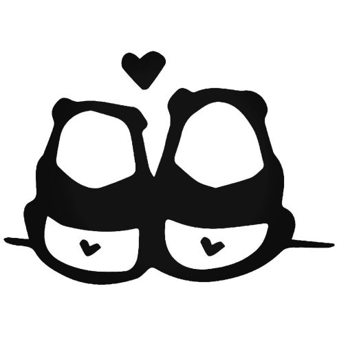 Panda szerelem matrica