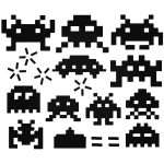 Alien Space Invaders szett matrica