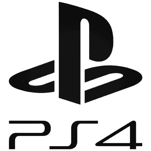 PS4 felirat és logó "1" matrica