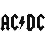 AC DC logó és felirat Autómatrica