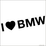 I Love BMW felirat matrica