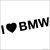 I Love BMW felirat matrica