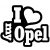 I Love My Opel szívvel matrica