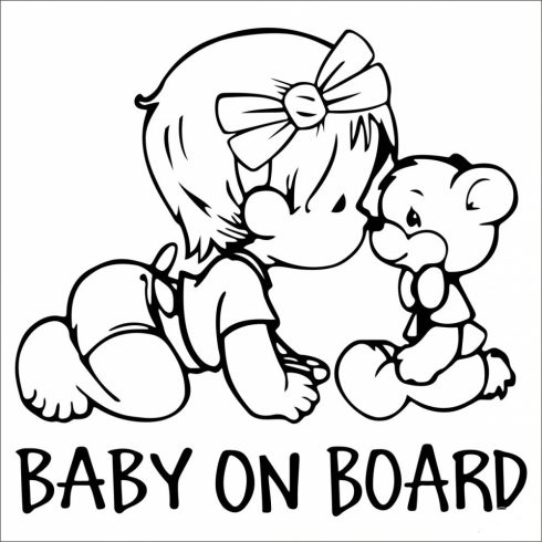 Baby on Board puszi maci autómatrica