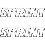2x Sprint felirat - Szélvédő matrica
