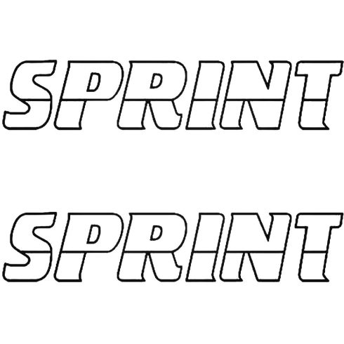 2x Sprint felirat "1" - Szélvédő matrica