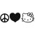 Hello Kitty Peace love matrica