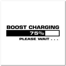75% Boost Charging - Szélvédő matrica