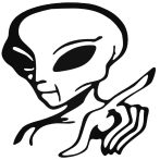 Alien Hello - Szélvédő matrica 