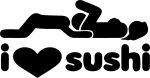 BMW matrica I Love Sushi 1