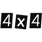 4x4 "13" - Szélvédő matrica