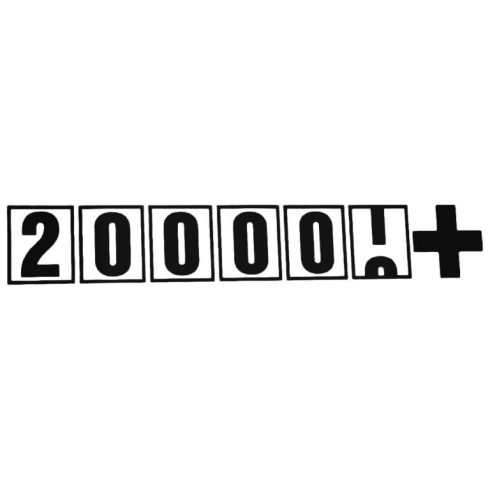 200000+ - Szélvédő matrica
