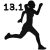 13.1 Félmaraton női matrica
