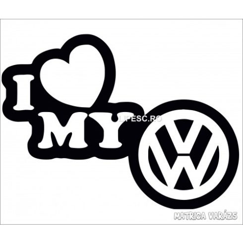 I Love My VW embléma matrica