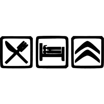 Táblás Citroen matrica