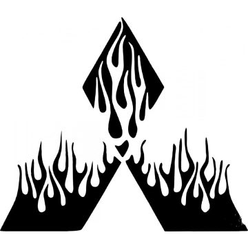 Mitsubishi lángoló matrica 1