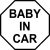 Baby in Car stop tábla matrica 