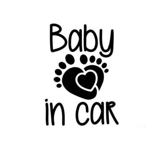 Baby in Car lábnyomos matrica