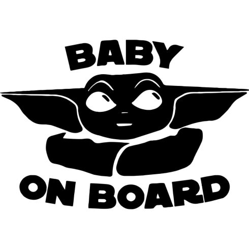 Baby on Board Grogu  2 matrica