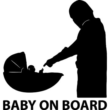 Baby on Board Mandalorian matrica