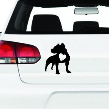 Pitbull szív matrica