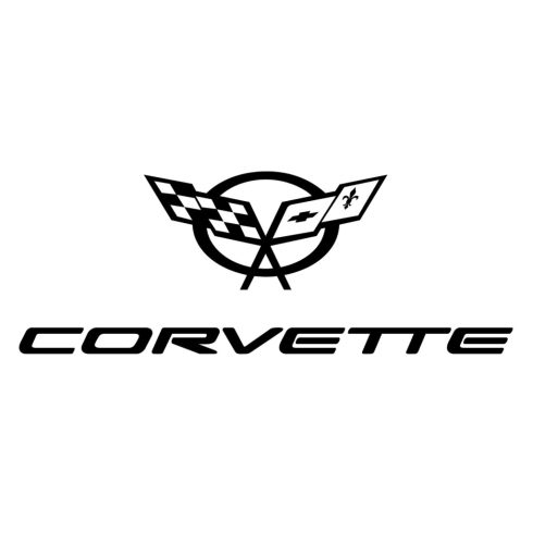 Corvette logó felirattal matrica