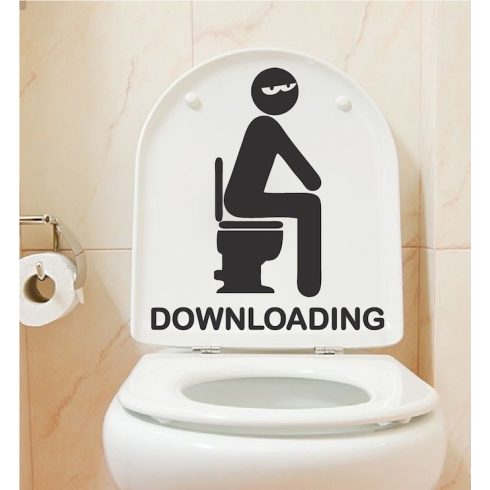 WC ülőke-Downloading matrica 